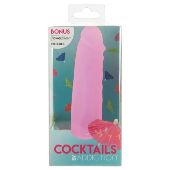 Addiction Coctails - dildo com ventosa - silicone rosa