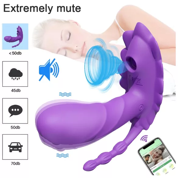 AlvUp - Vibrador vestível controlado por app (roxo)