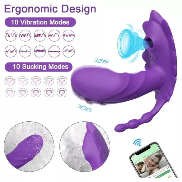 AlvUp - Vibrador vestível controlado por app (roxo)