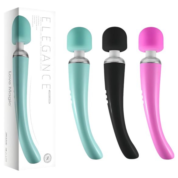 Love Magic Elegance Wand - vibrador massageador recarregável - silicone preto