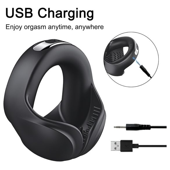 AlvUp - anel peniano vibratório - silicone preto