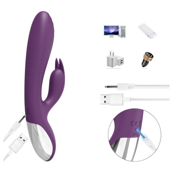 AlvUp - vibrador estimulador ponto G com orelhas - silicone lilás
