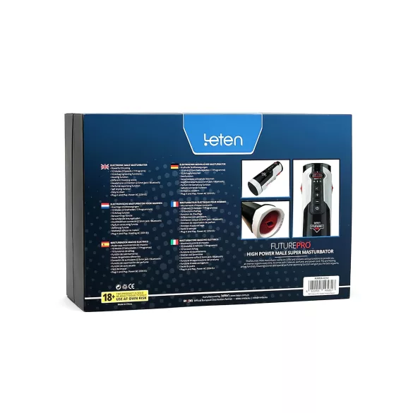 LETEN SM FUTURE PRO - masturbador masculino elétrico com aquecimento e movimento