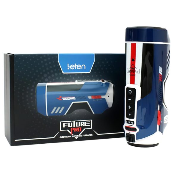 Leten SM Future Pro - masturbador elétrico aquecedor com sons e pressão (azul)