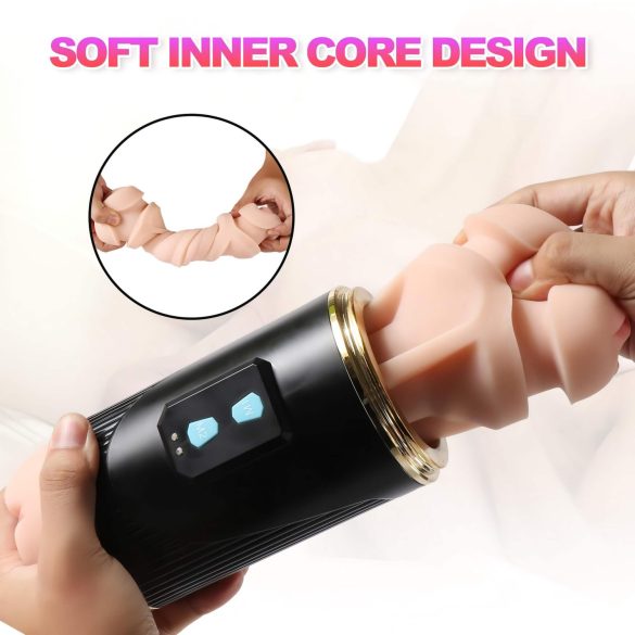 Lonely - masturbador boca e vagina - cor natural e preta