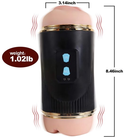 Lonely - masturbador boca e vagina - cor natural e preta