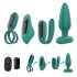 Sex HD - vibrador com controle remoto recarregável - kit 4 peças - verde