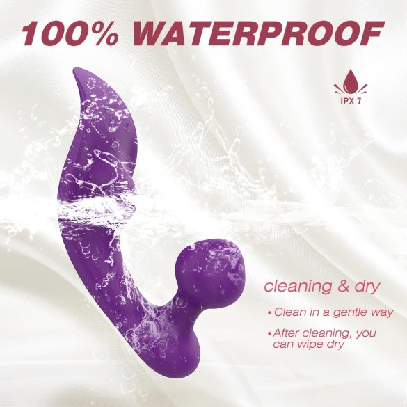 Sex HD Chomper - vibrador clitóris e anal à prova d'água - roxo