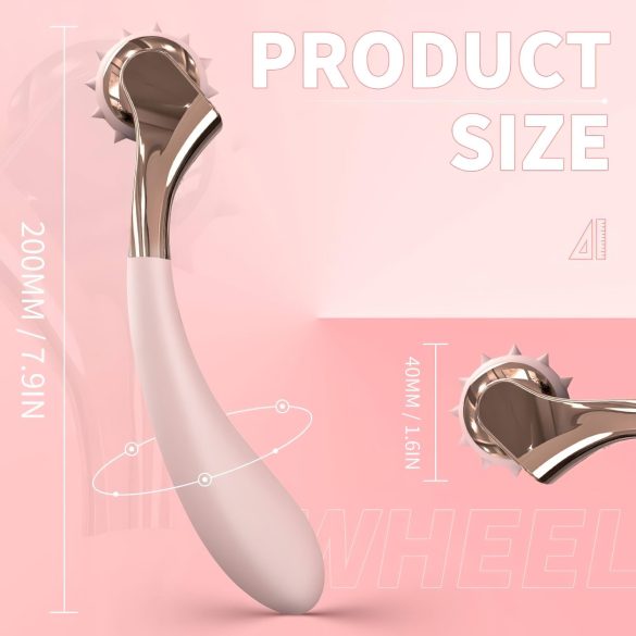 Sex HD - vibrador recarregável e roda estimulante (rosa)