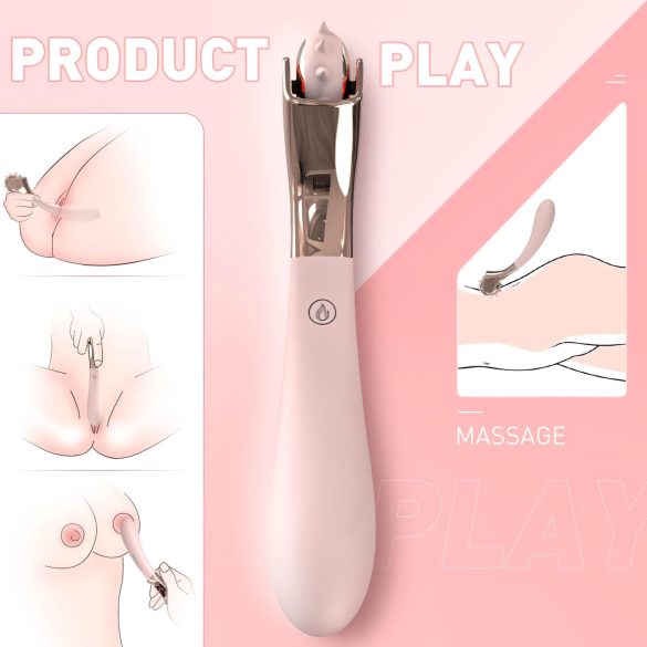Sex HD - vibrador recarregável e roda estimulante (rosa)