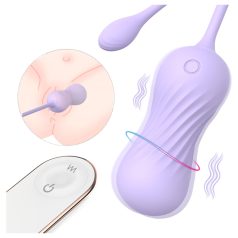   Sex HD Twist Egg - ovo vibratório com movimento - silicone roxo