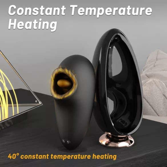 Sex HD Mirror - vibrador de língua com função de aquecimento - preto