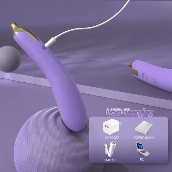 Sex HD - vibrador em formato de berinjela - silicone roxo