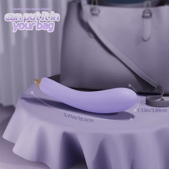 Sex HD - vibrador em formato de berinjela - silicone roxo
