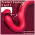 SEX HD Genie - vibrador ponto G e clitóris - silicone vermelho
