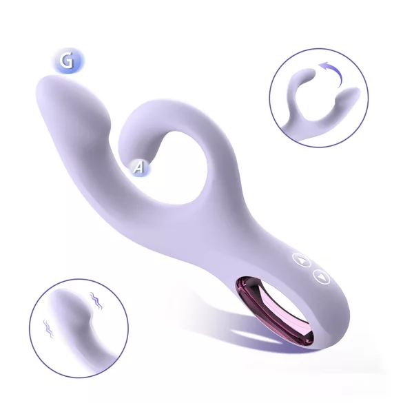 Sex HD - vibrador ponto G com estimulador de clitóris (roxo)