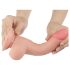 Lovetoy Sliding-Skin - dildo com ventosa - dupla camada - 19,5cm (cor natural)