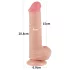Lovetoy Sliding-Skin - dildo realístico com escroto dupla camada - 20,8cm natual