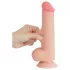 Lovetoy Sliding-Skin - dildo realístico com escroto dupla camada - 20,8cm natual