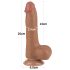 Lovetoy Sliding-Skin - dildo com testículos duplo silicone