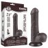 Lovetoy Sliding-Skin - dildo realista com escroto - 18,3cm marrom