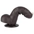 Lovetoy Sliding-Skin - dildo realista com escroto - 18,3cm marrom
