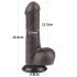 Lovetoy Sliding-Skin - dildo realista com escroto - 18,3cm marrom