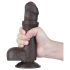 Lovetoy Sliding-Skin - dildo realista com escroto - 18,3cm marrom