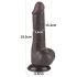 Lovetoy Sliding-Skin - dildo com escroto duplo revestimento - 19,5cm marrom