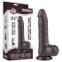 Lovetoy Sliding-Skin - dildo realístico com escroto - 20cm - marrom