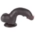 Lovetoy Sliding-Skin - dildo realístico com escroto - 20cm - marrom