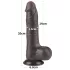 Lovetoy Sliding-Skin - dildo realístico com escroto - 20cm - marrom