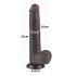 Lovetoy Sliding-Skin - dildo com ventosa dupla camada - 20,8cm marrom