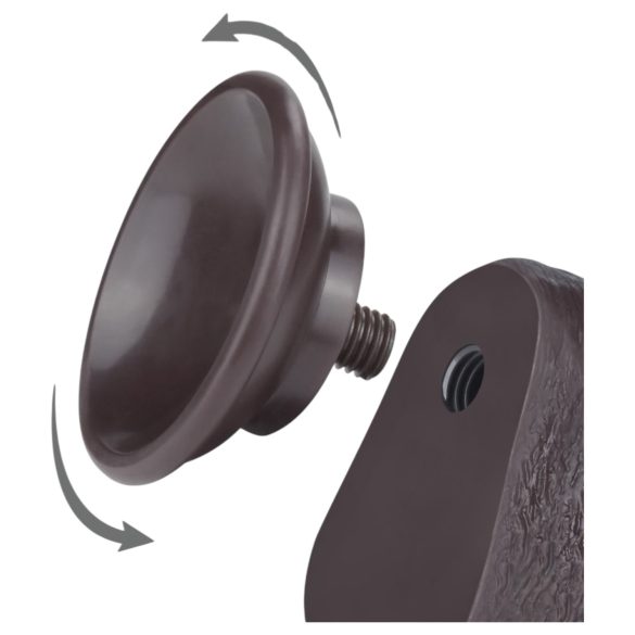 Lovetoy Sliding-Skin - dildo com ventosa dupla camada - 20,8cm marrom