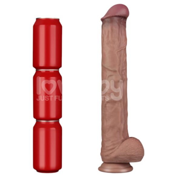 Lovetoy - dildo realístico XXL duplo silicone 36,5cm cor natural