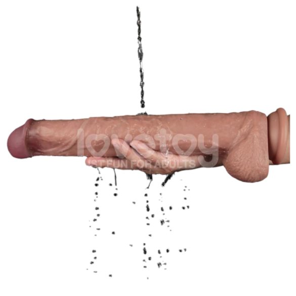 Lovetoy - dildo realístico XXL duplo silicone 36,5cm cor natural