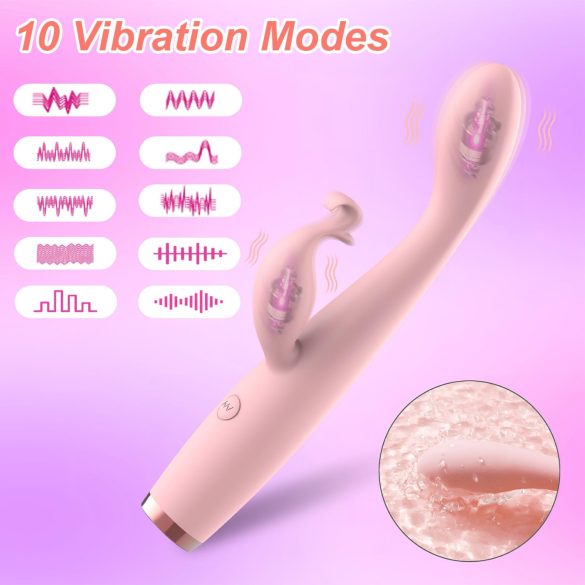 AlvUp - vibrador rabbit ponto G e clitóris - silicone rosa