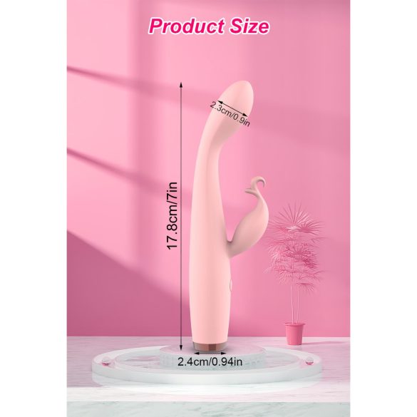 AlvUp - vibrador rabbit ponto G e clitóris - silicone rosa
