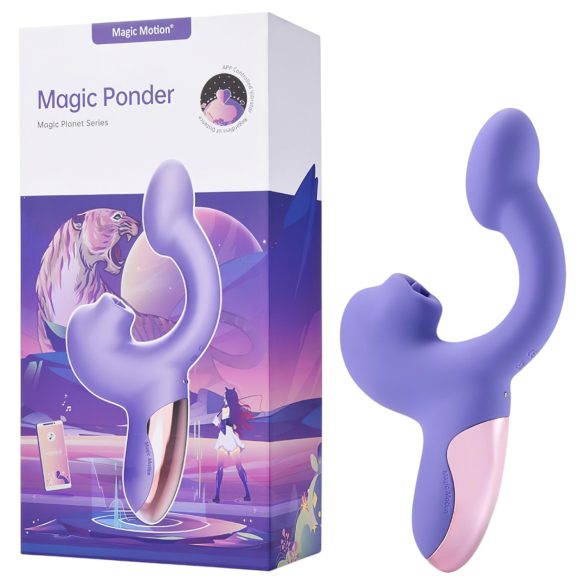 Magic Motion Magic Ponder - vibrador 2 em 1 com estimulador clitoriano - lilás