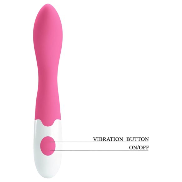 Pretty Love Bishop - vibrador ponto G à prova d’água - silicone rosa/branco