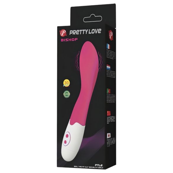 Pretty Love Bishop - vibrador ponto G à prova d’água - silicone rosa/branco