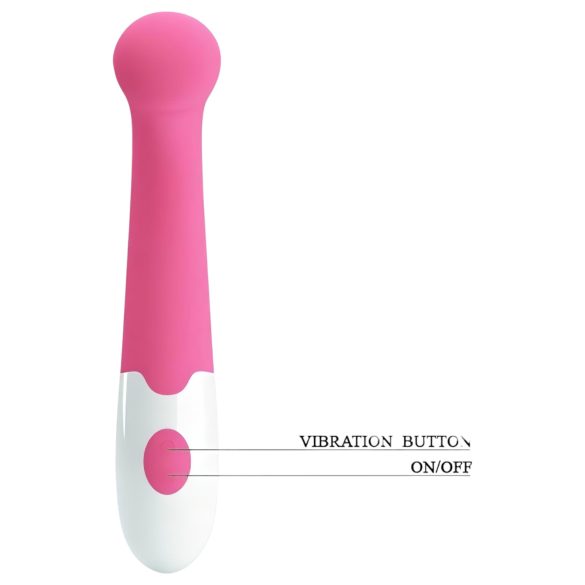 Pretty Love Charles - vibrador ponto G à prova d'água - silicone rosa