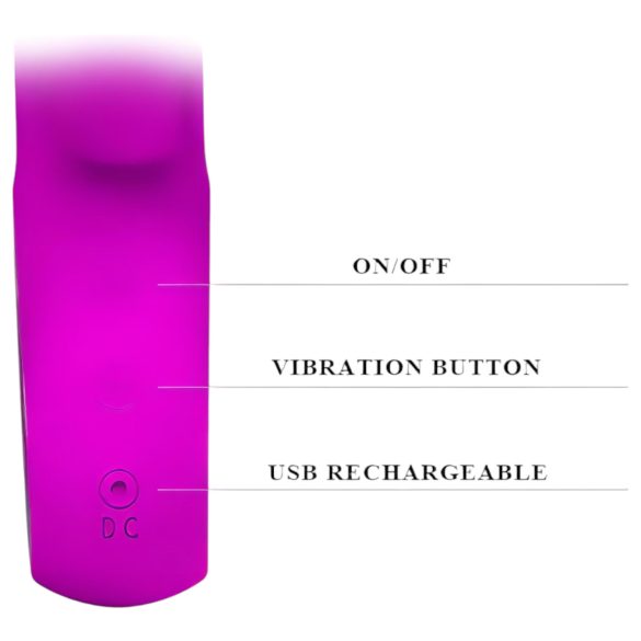 Pretty Love Webb - vibrador com estimulador de clitóris - silicone rosa