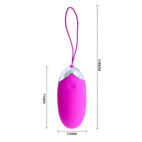 Pretty Love Berger - ovo vibratório recarregável com controle - silicone rosa
