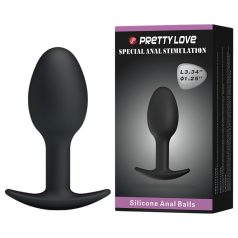 Pretty Love - dildo anal - silicone preto