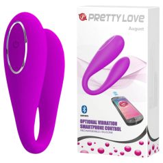   Pretty Love August - vibrador ponto G e clitóris recarregável inteligente - rosa