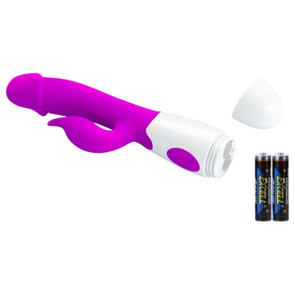 Pretty Love Peter - vibrador com estimulador de clitóris - silicone lilás