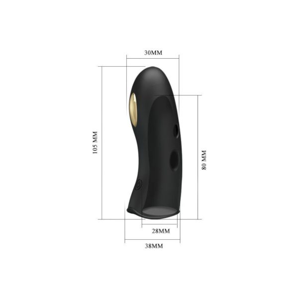 Pretty Love Marico - vibrador de dedo eletroestimulador (preto)