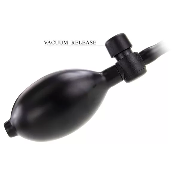 Pretty Love - plug anal inflável com esfera interna - silicone preto