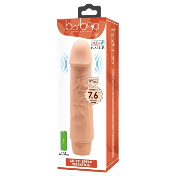 Baile Barbara - vibrador realístico - 19,5cm - cor natural
